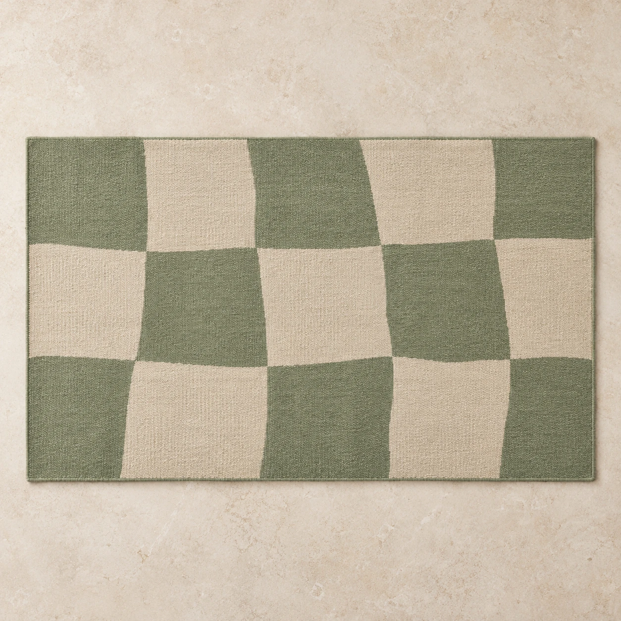 Meadow Wool Rug, Sage & Oat, 100 × 150 cm / 39.4 × 59.1 in